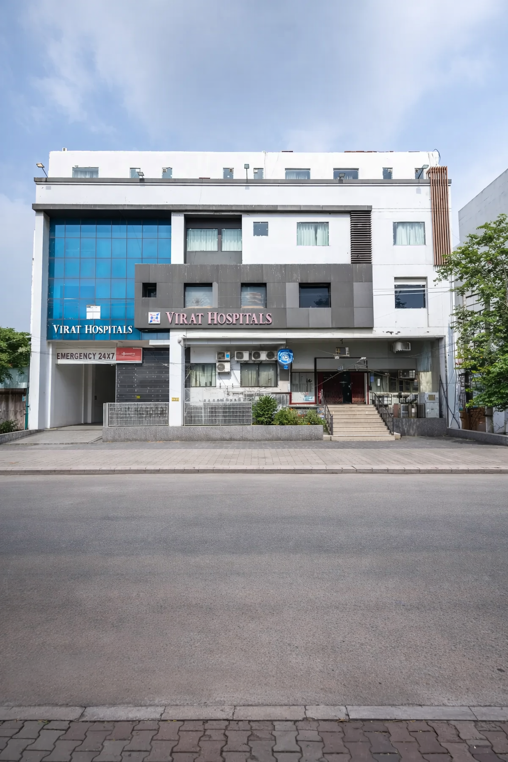 Front view of Virat Hospitals building